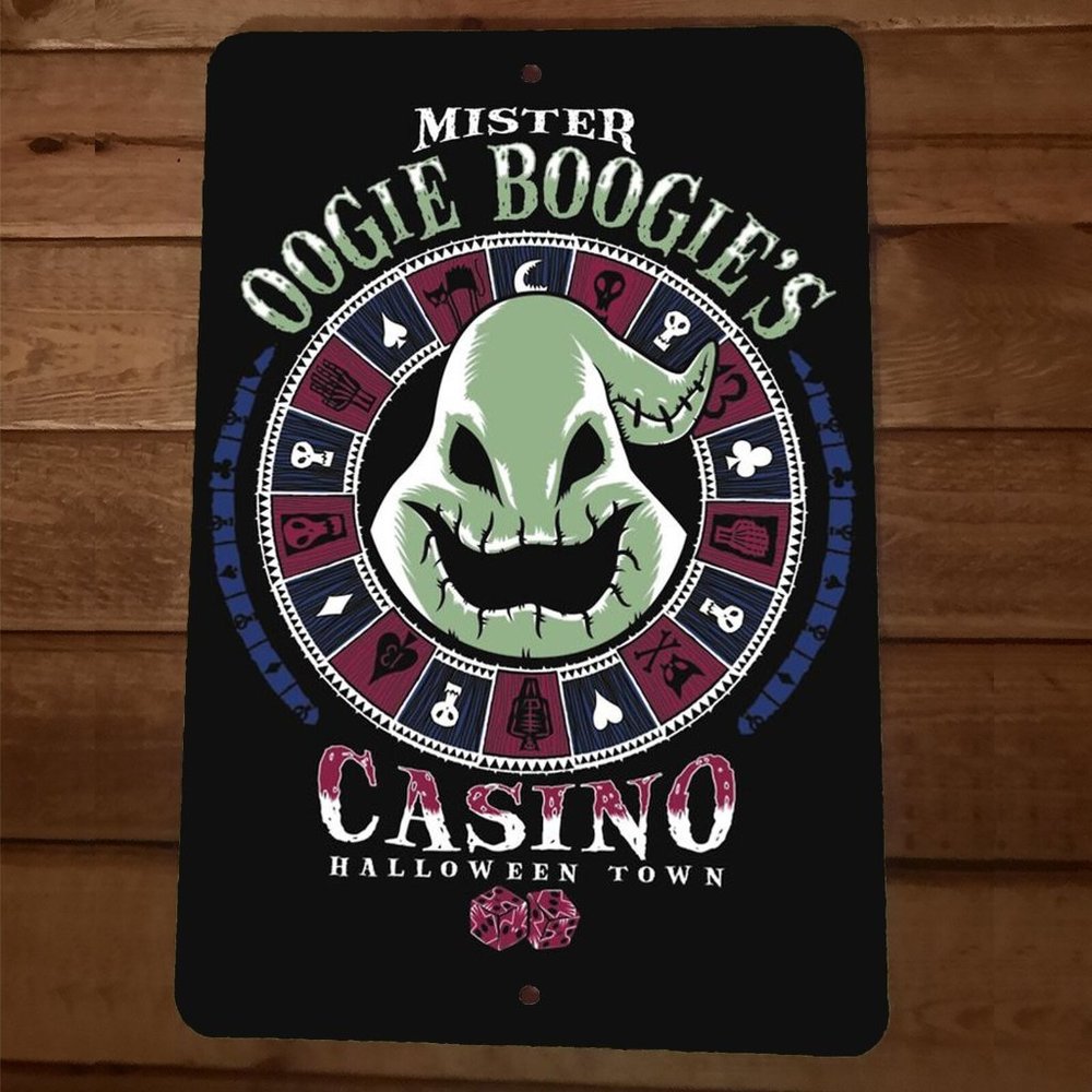 Mister Oogie Boogies Casino Halloween Town 8x12‎ Metal Wall Sign Poster
